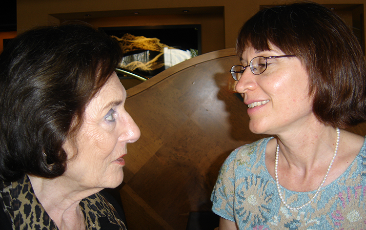 Frances Hesselbein and Marilyn McLeod in San Diego